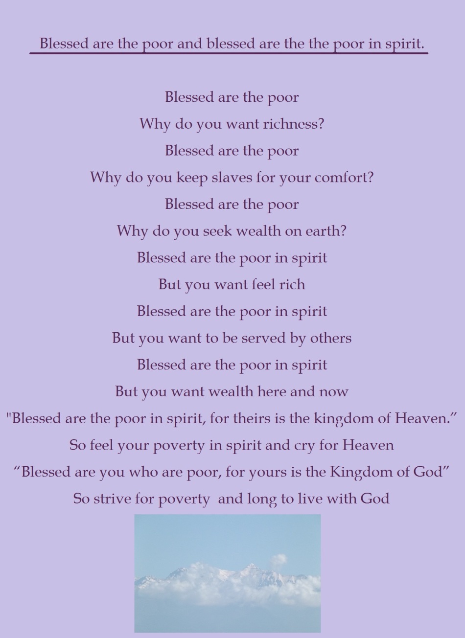 Blessed are the poor